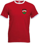 Red Wrexham FC Retro Style Football Club Soccer T-Shirt