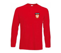 Kids Poland Polish Football Soccer Team Long Sleeve T-Shirt - Sizes 3/4 to 12/13