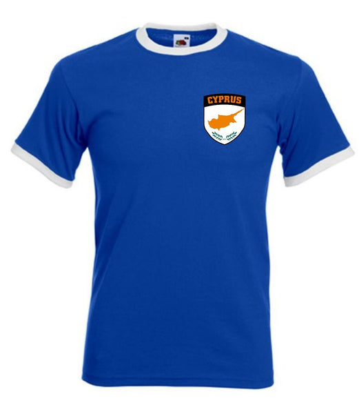 Cyprus Retro Style Football Soccer Supporters T-Shirt